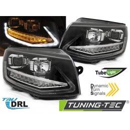 HEADLIGHTS TUBE LIGHT DRL BLACK SEQ fits VW T6 15-19, Eclairage Volkswagen