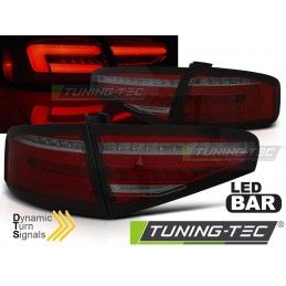 LED BAR TAIL LIGHTS RED SMOKE SEQ fits AUDI A4 B8 12-15 SEDAN OEM LED, Eclairage Audi