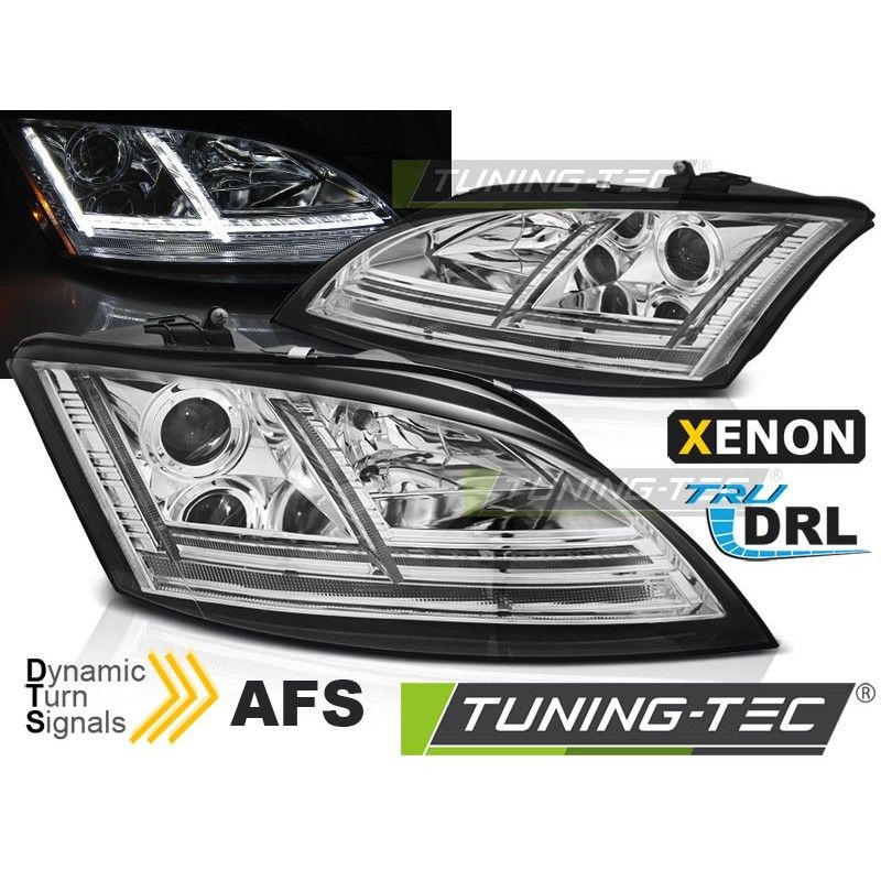XENON HEADLIGHTS LED DRL CHROME SEQ fits AUDI TT 06-10 8J with AFS, Eclairage Audi