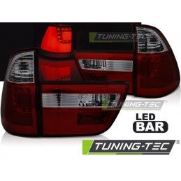 LED BAR TAIL LIGHTS RED SMOKE fits BMW X5 E53 09.99-10.03, Eclairage Bmw