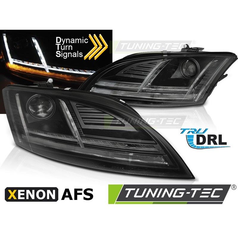 XENON HEADLIGHTS LED DRL BLACK SEQ fits AUDI TT 10-14 8J with AFS, Eclairage Audi