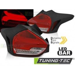 FORD FOCUS 3 15-18 HATCHBACK RED WHITE SEQ LED , Eclairage Ford