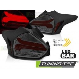 FORD FOCUS 3 15-18 HATCHBACK SMOKE RED SEQ LED , Eclairage Ford