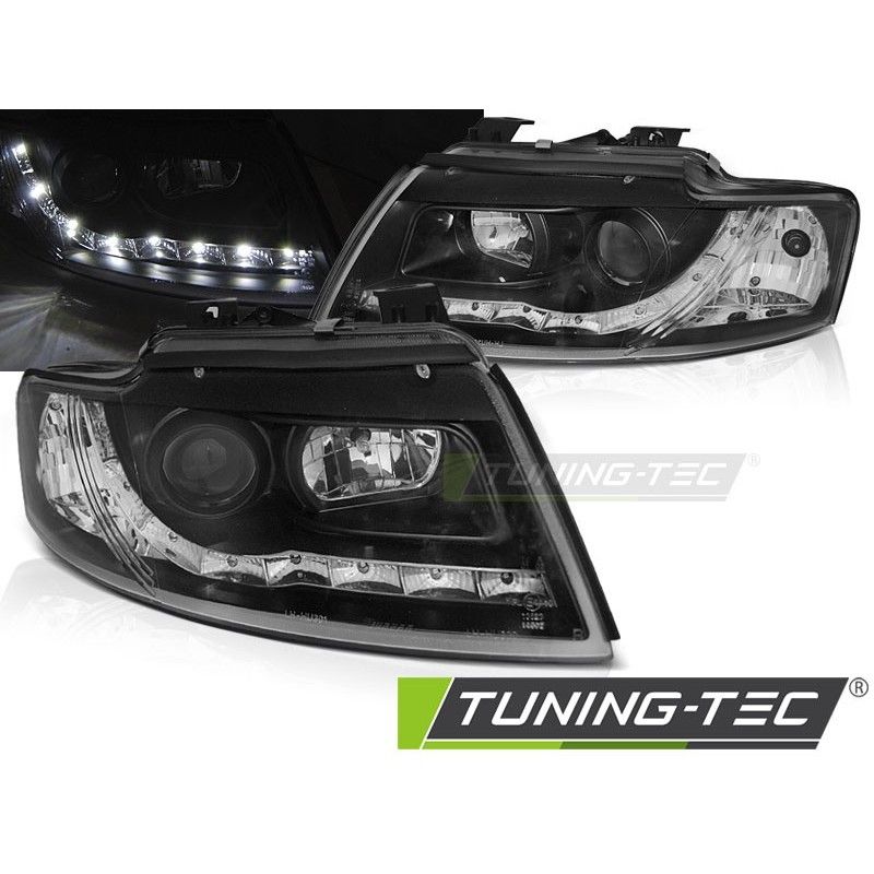 HEADLIGHTS DAYLIGHT BLACK fits AUDI A4 B6 CABRIO 02-06, Eclairage Audi