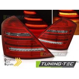 LED TAIL LIGHTS RED WHITE SEQ W222 LOOK fits MERCEDES W221 S-KLASA 05-09, Eclairage Mercedes