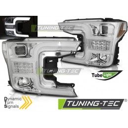 HEADLIGHTS TUBE LIGHT CHROME fits FORD F150 MK13 17-20, Eclairage Ford