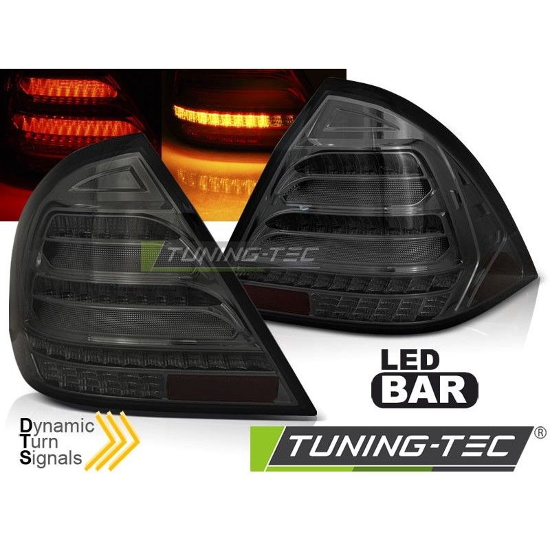 LED BAR TAIL LIGHTS SMOKE SEQ fits MERCEDES W203 SEDAN 00-04, Eclairage Mercedes