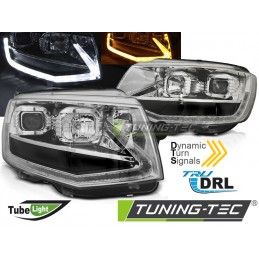 HEADLIGHTS TUBE LIGHT CHROME DRL SEQ fits VW T6 15-19, Eclairage Volkswagen