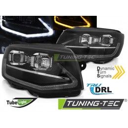 HEADLIGHTS TUBE LIGHT BLACK DRL SEQ fits VW T6 15-19, Eclairage Volkswagen