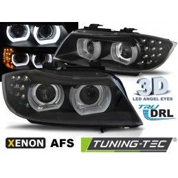 XENON HEADLIGHTS LED DRL BLACK AFS fits BMW E90/E91 09-11, Eclairage Bmw