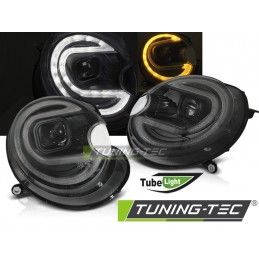 HEADLIGHTS TUBE LIGHT BLACK LED fits BMW MINI (COOPER) 06-14, Nouveaux produits tuning-tec