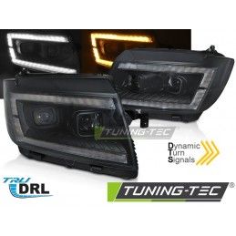 HEADLIGHTS TUBE LIGHT BLACK DRL SEQ fits VW CRAFTER II 2017- , Nouveaux produits tuning-tec