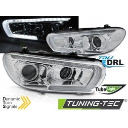 HEADLIGHTS TUBE SEQ LED CHROME fits VW SCIROCCO 14-17, Nouveaux produits tuning-tec