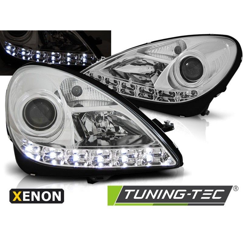 XENON HEADLIGHTS DAYLIGHT CHROME fits MERCEDES R171 SLK 04-11, Nouveaux produits tuning-tec