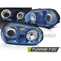 HEADLIGHTS ANGEL EYES BLUE fits VW GOLF 4 09.97-09.03, Nouveaux produits tuning-tec