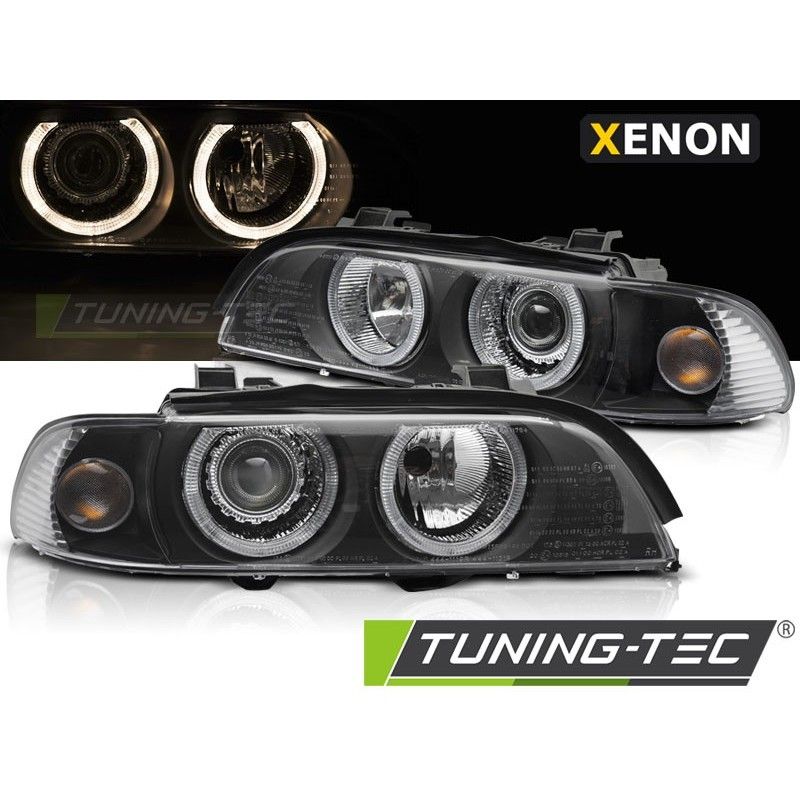 XENON HEADLIGHTS ANGEL EYES BLACK fits BMW E39 LCI 00-03, Nouveaux produits tuning-tec