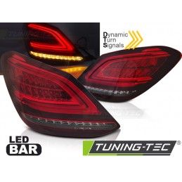 LED BAR TAIL LIGHTS RED WHITE SEQ fits MERCEDES C-CLASS W205 14-18 , Nouveaux produits tuning-tec
