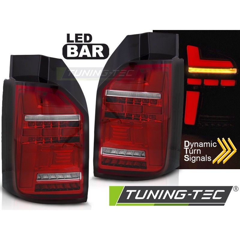 LED BAR TAIL LIGHTS RED WHITE SEQ fits VW T6 15-19 OEM BULB, Nouveaux produits tuning-tec