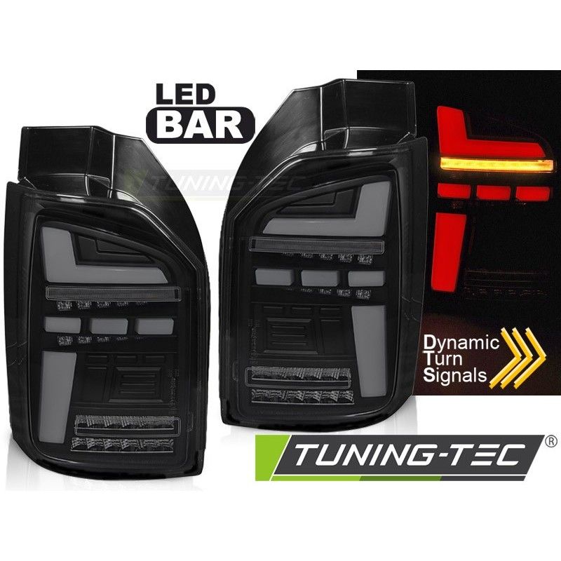 LED BAR TAIL LIGHTS BLACK SMOKE SEQ fits VW T6 15-19 OEM BULB, Nouveaux produits tuning-tec