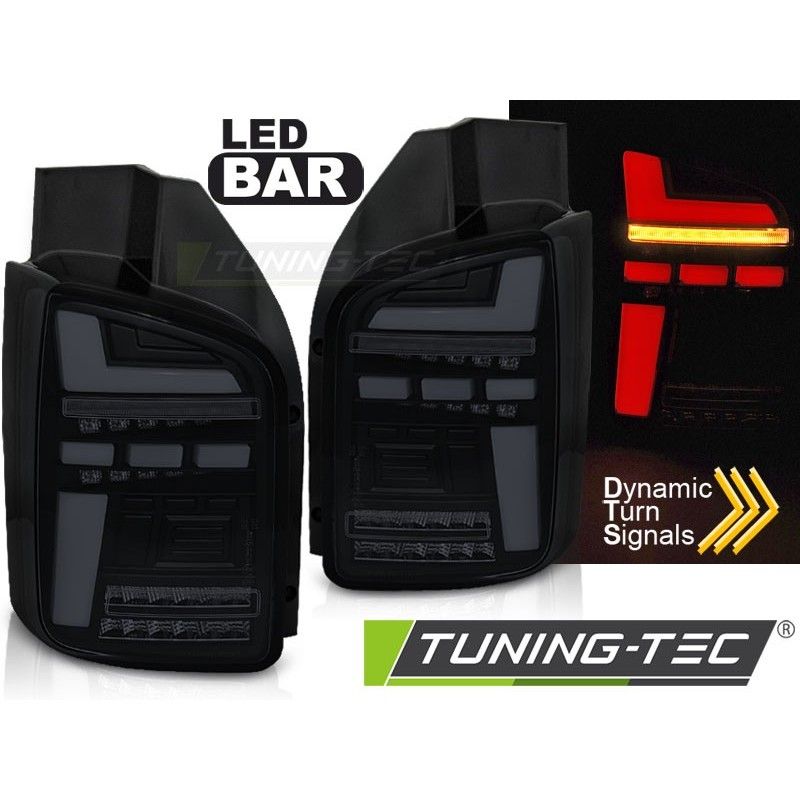 LED BAR TAIL LIGHTS BLACK SMOKE SEQ fits VW T5 10-15, Nouveaux produits tuning-tec