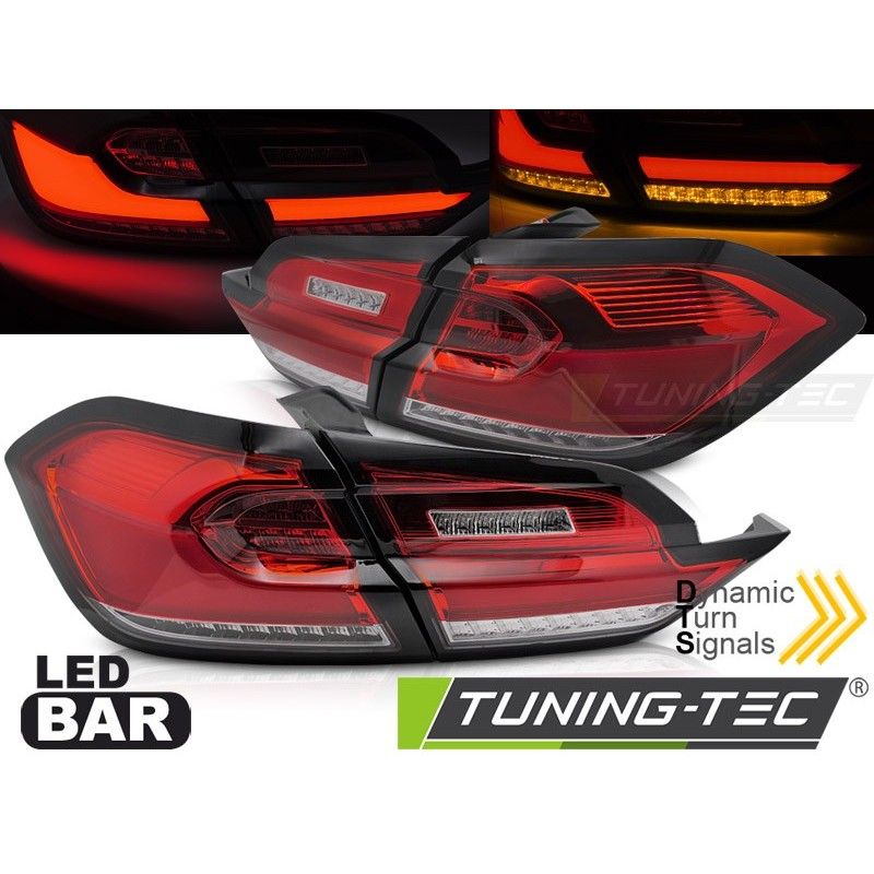 LED TAIL LIGHTS RED WHITE fits FORD FIESTA MK8 17-21 HATCHBACK , Nouveaux produits tuning-tec