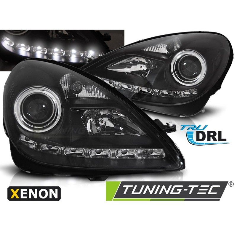 XENON HEADLIGHTS DRL BLACK fits MERCEDES R171 SLK 04-11, Nouveaux produits tuning-tec