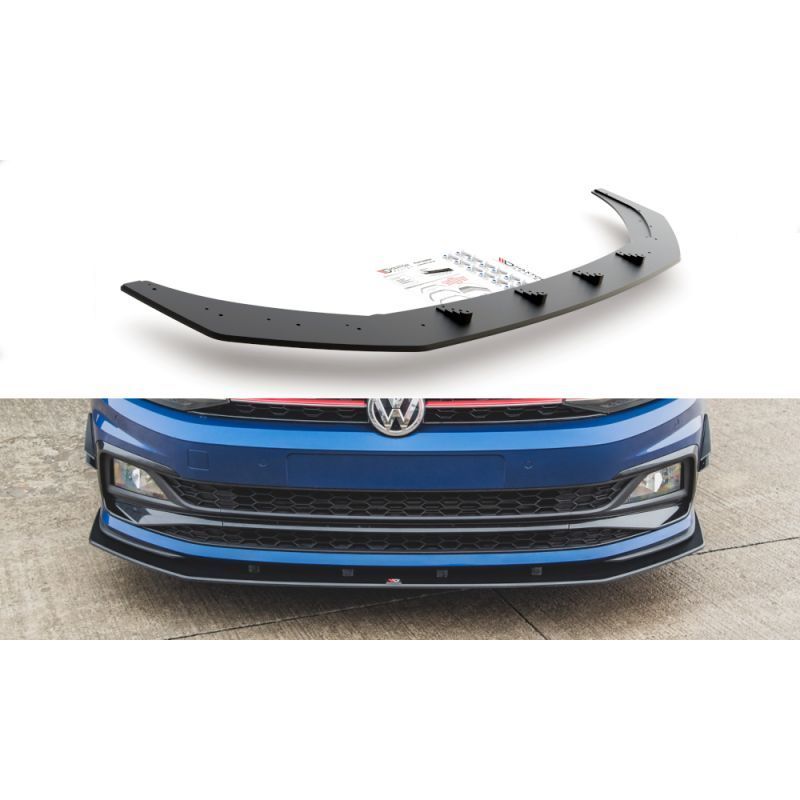 Maxton Racing Durability Front Splitter Volkswagen Polo GTI Mk6 Black, MAXTON DESIGN