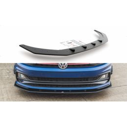 Maxton Racing Durability Front Splitter Volkswagen Polo GTI Mk6 Black-Red, MAXTON DESIGN