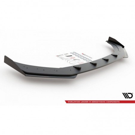 Maxton Racing Durability Front Splitter + Flaps Volkswagen Polo GTI Mk6 Black + Gloss Flaps , MAXTON DESIGN