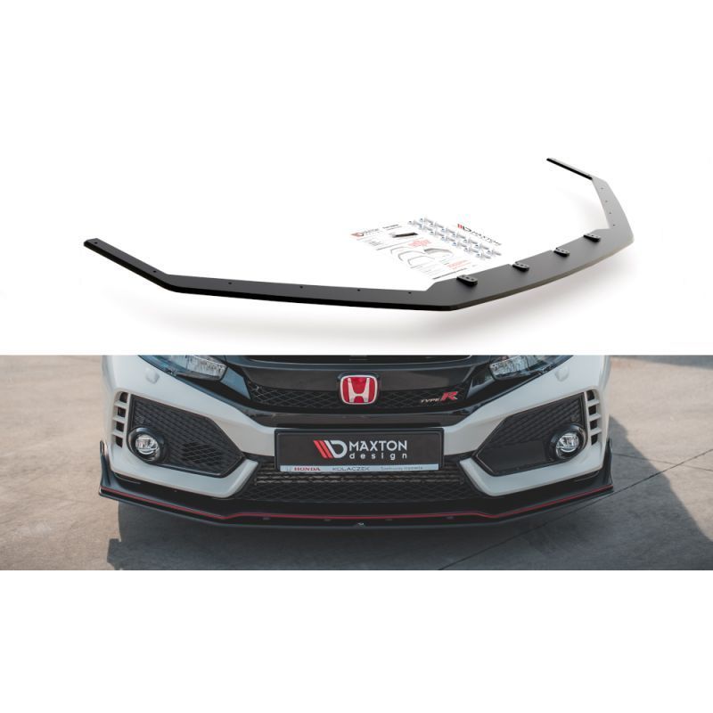 Maxton Racing Durability Front Splitter V.2 Honda Civic X Type-R Black, MAXTON DESIGN