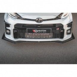 Maxton Racing Durability Front Splitter + Flaps Toyota GR Yaris Mk4 Black + Gloss Flaps , MAXTON DESIGN