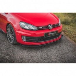 Maxton Racing Durability Front Splitter V.3 + Flaps Volkswagen Golf GTI Mk6 Black-Red + Gloss Flaps, MAXTON DESIGN