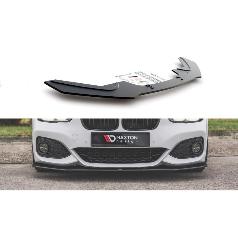 Maxton Racing Durability Front Splitter V.3 for BMW 1 F20 M-Pack Facelift / M140i Black, MAXTON DESIGN