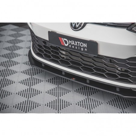 Maxton Racing Durability Front Splitter Volkswagen Golf 8 GTI Black-Red, MAXTON DESIGN