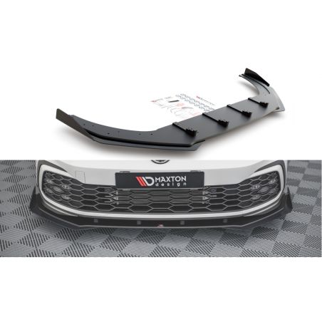 Maxton Racing Durability Front Splitter + Flaps Volkswagen Golf 8 GTI Black + Gloss Flaps , MAXTON DESIGN