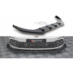 tuning Racing Durability Front Splitter + Flaps Volkswagen Golf 8 GTI Black-Red + Gloss Flaps