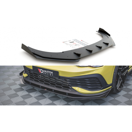 Maxton Racing Durability Front Splitter + Flaps Volkswagen Golf 8 GTI Clubsport Black + Gloss Flaps , MAXTON DESIGN
