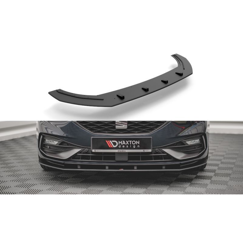 Maxton Street Pro Front Splitter Seat Leon FR Mk4 Black, MAXTON DESIGN