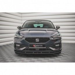 Maxton Street Pro Front Splitter Seat Leon FR Mk4 Black, MAXTON DESIGN