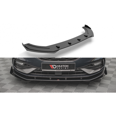 Maxton Street Pro Front Splitter + Flaps Seat Leon FR Mk4 Black + Gloss Flaps , MAXTON DESIGN