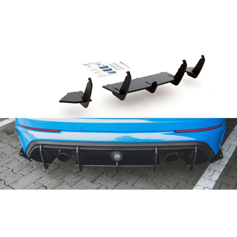 Maxton Racing Durability Rear Diffuser Ford Focus RS Mk3 Black, MAXTON DESIGN