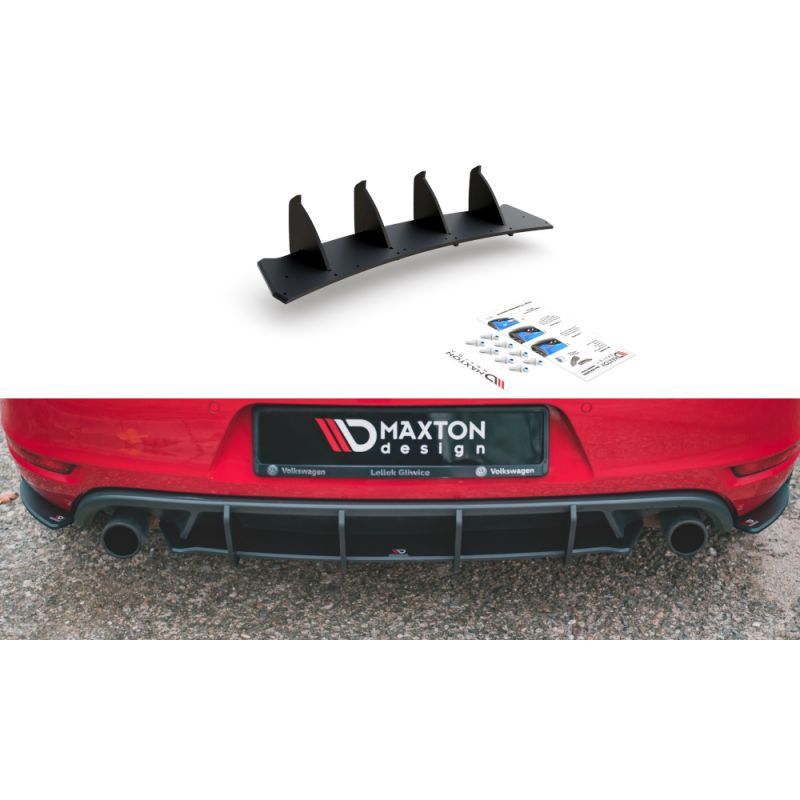 Maxton Racing Durability Rear Diffuser V.2 Volkswagen Golf GTI Mk6 Black, MAXTON DESIGN