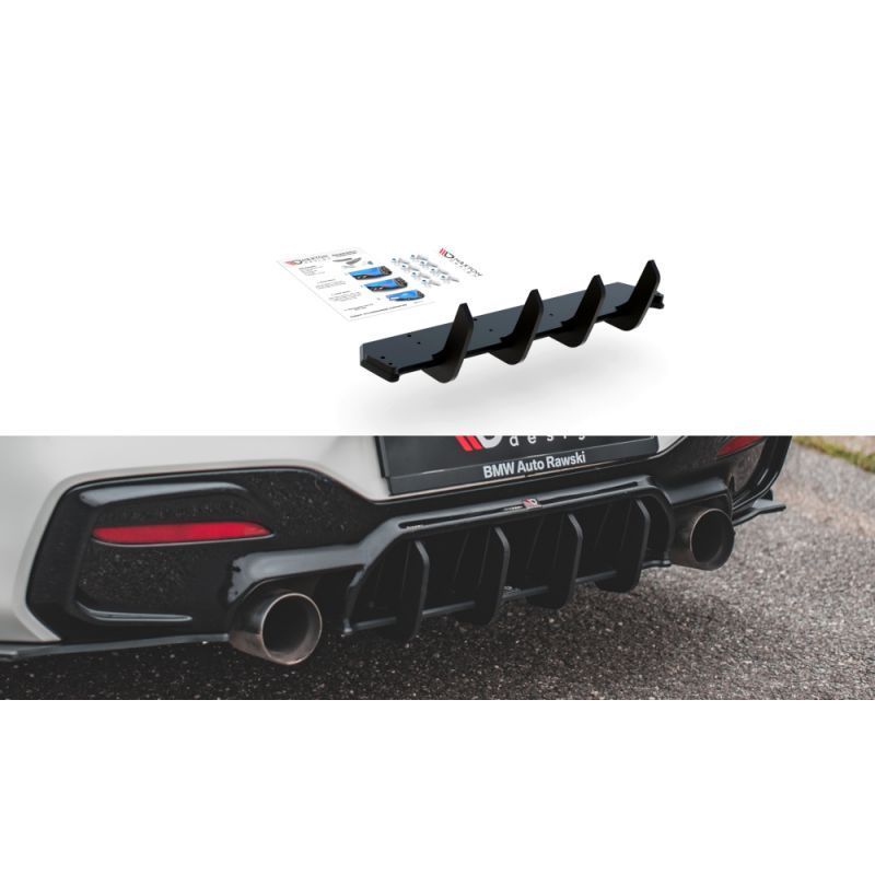 Maxton Racing Durability Rear Diffuser V.4 BMW M140i Black, MAXTON DESIGN