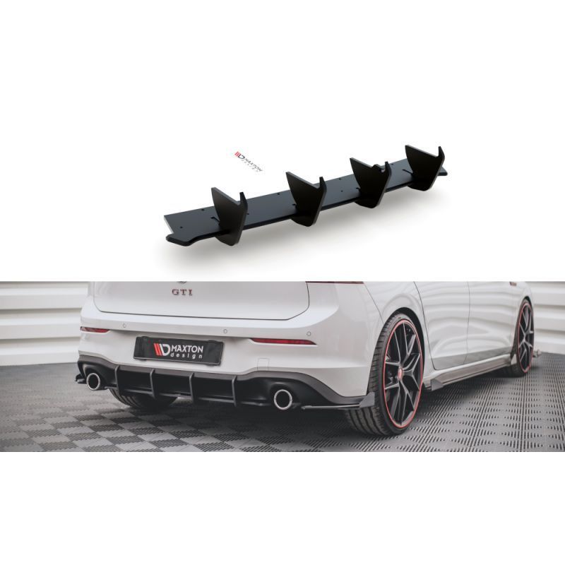 Maxton Racing Durability Rear Diffuser V.1 Volkswagen Golf 8 GTI Black, MAXTON DESIGN