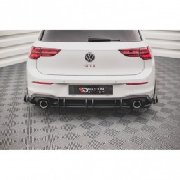 Maxton Racing Durability Rear Diffuser V.2 Volkswagen Golf 8 GTI Black-Red, MAXTON DESIGN