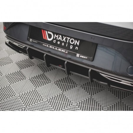 Maxton Racing Durability Rear Diffuser Seat Leon FR ST Mk4 Black-Red, MAXTON DESIGN
