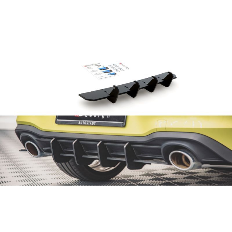 Maxton Racing Durability Rear Diffuser V.1 Volkswagen Golf 8 GTI Clubsport Black, MAXTON DESIGN