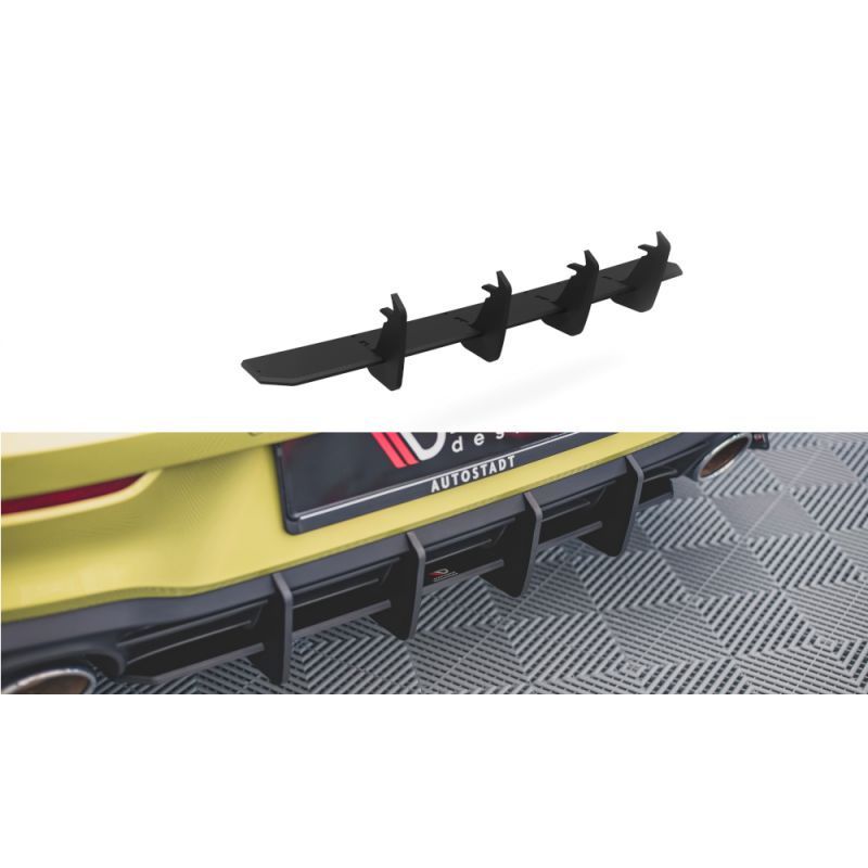 Maxton Racing Durability Rear Diffuser V.2 Volkswagen Golf 8 GTI Clubsport Black, MAXTON DESIGN