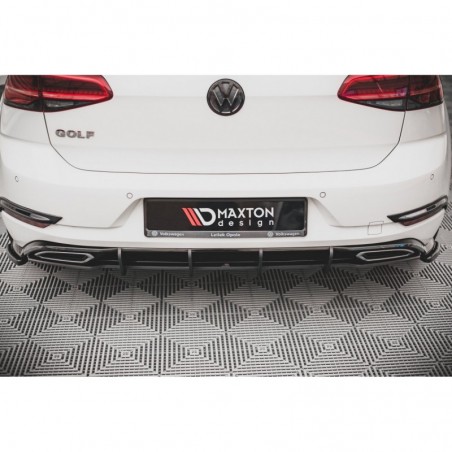 Maxton Street Pro Rear Diffuser Volkswagen Golf R-Line Mk 7 Facelift Black, MAXTON DESIGN