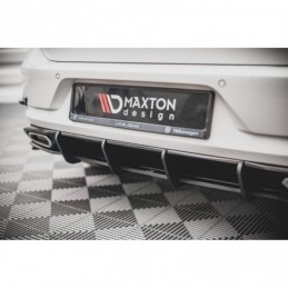 Maxton Street Pro Rear Diffuser Volkswagen Golf R-Line Mk 7 Facelift Black-Red, MAXTON DESIGN